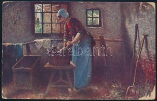 1918 Tábori posta képeslap / Field postcard "S.M. SCHIFF VULKAN"