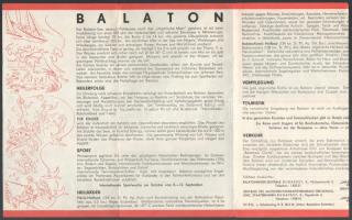 cca 1930 Balaton, Plattensee - Ungarn, német nyelvű ismertető prospektus, címlap: Konecsni György (1...