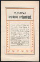 cca 1920 Orosháza, Gyopáros Gyógyfürdő, ismertető füzet, 4 db egyforma