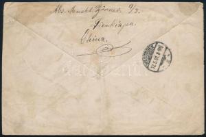 Német posta Kínában 1901 Levél a boxer lázadás idejéből / German Post in China 1901 Cover "DES ...