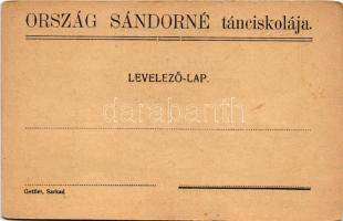 Szépségverseny a legszebb leánynak - Ország Sándorné tánciskolája. Gettler, Sarkad kiadása, szecessz...
