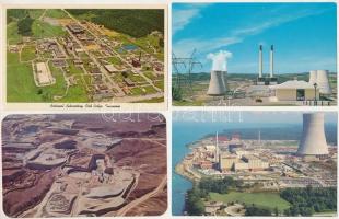 28 db MODERN amerikai képeslap: gyárak, erőművek, atomerőművek (4 duplummal) / 28 modern American (U...