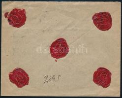 1922 Értéklevél egyes bérmentesítéssel Budapestre / Insured cover with single franking to Budapest &...