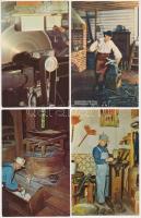 26 db MODERN amerikai képeslap: régi foglalkozások / 26 modern American (USA) postcards: old occupat...