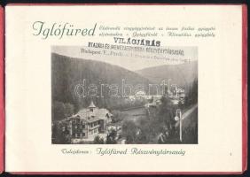 cca 1910-1920 Iglófüred, Szepes megye, gyógyfürdő és vízgyógyintézet ismertető füzet, 16p