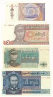 Mianmar 1972-1994. 50p-5K (4xklf) T:UNC-XF Myanmar 1972-1994. 50 Pyas - 5 Kyats (4xdiff) C:UNC-XF