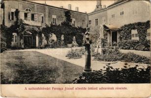 1909 Székesfehérvár, Ferenc József növelde (nőnevelő) intézet udvara. Kubik L. kiadása (EK)