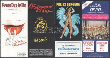 cca 1980-2000 8 db Lido és más varieté és revű flyer