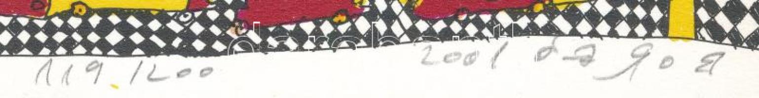 Borgó György Csaba (1950-): Visegrád. Lito-ofszet, papír, jelzett, számozott (119/200), 29x23 cm. A ...