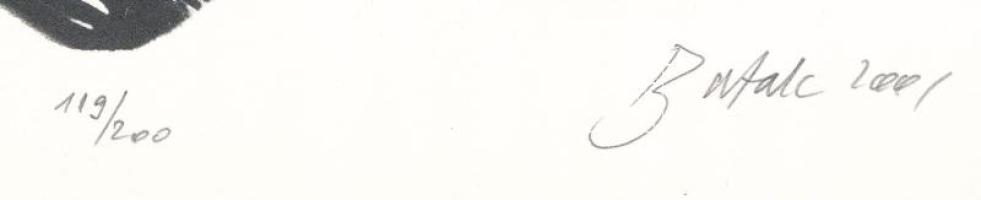 Butak András (1948-2021): Black Mount. Lito-ofszet, papír, jelzett, számozott (119/200), 23x29 cm. A...