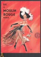 ca 1960 Moulin Rouge varieté képes műsorfüzet 20p. hajtásnyommal