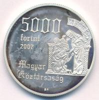 2007. 5000Ft Ag "Árpád-házi Szent Erzsébet" T:AU (eredetileg PP) folt Adamo EM213