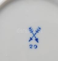 cca 1900, Kalk Porzellanfabrik, 6 darab vasfűmintás csésze alátéttel, egyik csészén lepattanással, j...