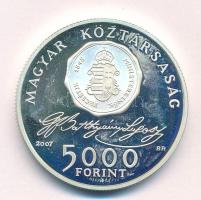 2007. 5000Ft Ag "Batthyány Lajos születésének 200. évfordulója" T:AU (eredetileg PP) folt ...