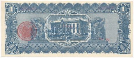 Mexikó / Forradalom / Chihuahua 1915. 1P hátoldalán piros, kör alakú felülbélyegzéssel és dátummal T...