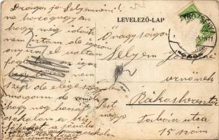 1915 Petrozsény, Petrosani; Janza telep, Weinberger Bernát és Roth Béla üzlete, híd. Muntyán Tivadar...