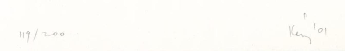 Kéry (Kéri) Bálint Bence (1969-): Csoportkép (olvashatatlan címmel). Lito-ofszet, papír, jelzett, sz...