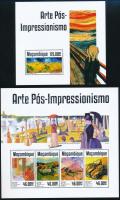 Impressinistic paintings block + mini sheet, Impresszionista festmények blokk + kisív