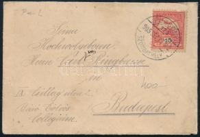 1905 Levél POZSONY / SZOMBATHELY mozgóposta bélyegzéssel / Cover with railway postmark