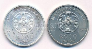 2014. 2000Ft Cu-Ni + 5000Ft Ag "Fáy András" T:AU (eredetileg BU,PP) folt Adamo EM276, EM27...