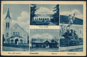 1938 Képeslap "SZEGED-MEZŐHEGYES" jegyzékelőmenet bélyegzéssel / Postcard with railway pos...