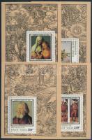 Dürer paintings imperforated block set, Dürer festmény sor vágott blokkformában