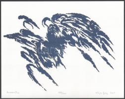 Olajos György (1953-): Resurrection. Lito-ofszet, papír, jelzett, számozott (119/200), 23x29 cm. A 2001-ben megjelent In passing/Menet közben c. mappából.