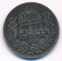 1915KB 1K Ag "Ferenc József" T:XF patina Adamo K5.1