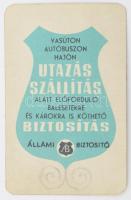 1959 Állami Biztosító kártyanaptár, folttal, firkával