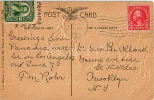 1925 Meeting of the Atlantic and Pacific "The Kiss of the Oceans", Canal Statistics - embo...