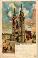 1899 (Vorläufer) Wiener Neustadt, Bécsújhely; cathedral. Verlag v. Anton Folk litho (EB)