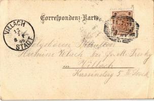 1899 (Vorläufer) Wiener Neustadt, Bécsújhely; cathedral. Verlag v. Anton Folk litho (EB)