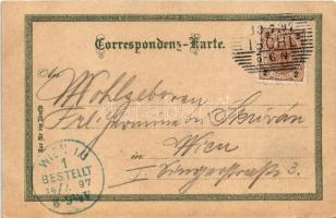 1897 (Vorläufer!) Bad Ischl, Kaiserliche Villa, Kreuzstein, Rettenbach-Wildniss / royal castle, vill...