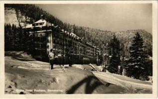 1928 Semmering, Grand Hotel Panhans / winter sport, ski (EK)