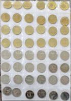 1990-2015. 1Ft-200Ft érmékből álló, 182db-os gyűjtemény albumba rendezve, benne forgalmi érmék, forg...