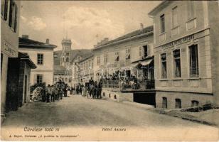 Cavalese (Südtirol), Hotel Ancora / street view, hotel, shop of Giovanni Betta (EK)