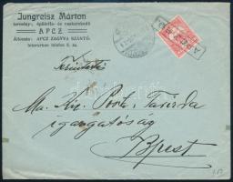 1914 Levél "APCZ" pályaudvari bélyegzéssel / Cover with railway postmark