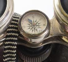 Katonai tiszti látcső az I. világháború időszakából, beépített iránytűvel. Herman Kohl, Wien. Prater...