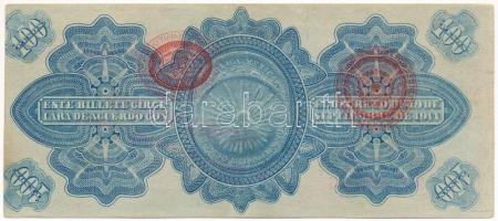Mexikó / Gobiernói Ideiglenes Kormány 1914. 100P piros "REVALIDADO" felülbélyegzéssel T:F ...
