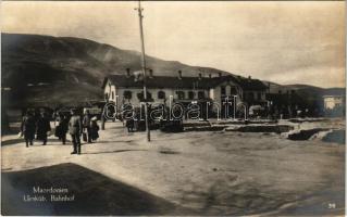 Skopje, Üsküb; Bahnhof. Ottomar Papsch 105. / railway station