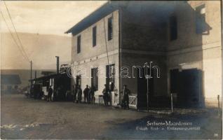 Skopje, Üsküb; Serbien-Mazedonien Bade- und Entlausungsanstalt. O. Papsch 105. / Bathing and delousing house