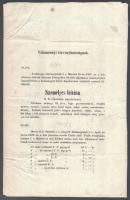 1866 A Magyar Kir. Helytartótanács által kiadott körözési hirdetmény, személyleírásokkal, valamint lopott jószágok és ingóságok felsorolásaival, "Versecz város közönségének" címezve, 26 p.