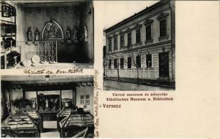 Versec, Werschetz, Vrsac; Városi múzeum és könyvtár, belső / museum and library interior