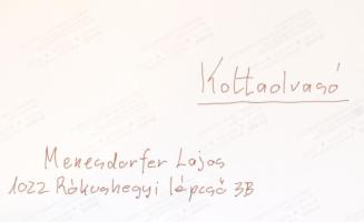 cca 1990 Menesdorfer Lajos (1941-2005) budapesti fotóművész hagyatékából, feliratozott, vintage fotó...