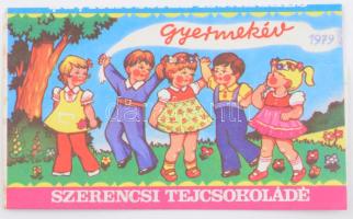 1979 Szerencsi Tejcsokoládé díszcsomagolás