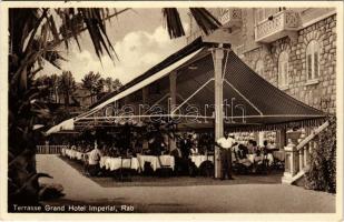 1937 Rab, Arbe; Terrasse Grand Hotel Imperial / hotel terrace, guests and waiters