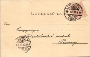 1899 (Vorläufer) Zombor, Sombor; Schön Adolf Art Nouveau, floral, litho