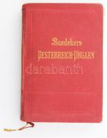 Baedeker, Karl: Österreich. Handbuch für Reisende von - - . Leipzig, 1913, Karl Baedeker. Számos térképpel illusztrálva. Német nyelven. Kiadói aranyozott egészvászon-kötés, szakadt melléklet, szakadt gerinc, kopottas állapotban.