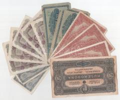 1920. 20f-20K (8x) + Ausztria 1922. 20K (5x) T:F,VG