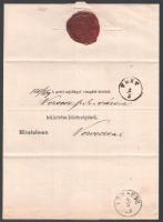 1869 Pest, Kacziány Nándor pesti sajtóügyi vizsgálóbíró felhívása Versec sz. kir. város közönségéhez...